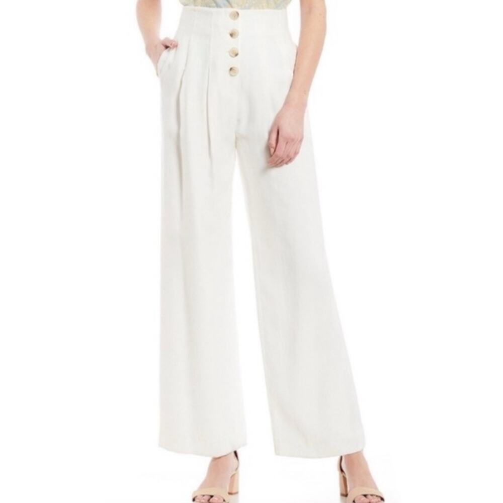 Antonio Melani Katherine Pant High Waist Wide Leg Modal Pants Sz 6 Resortwear